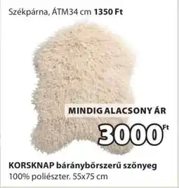 JYSK KORSKNAP báránybőrszerű szőnyeg ajánlat