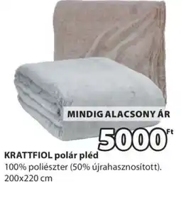 JYSK KRATTFIOL polár pléd ajánlat