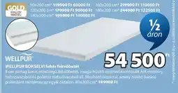 JYSK WELLPUR BOKSELVI fehér fekvőbetét ajánlat