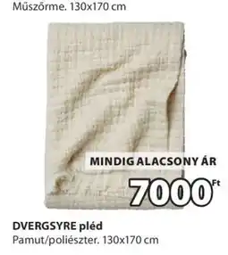 JYSK DVERGSYRE pléd ajánlat