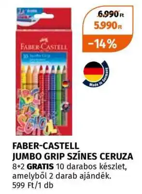 FABER-CASTELL JUMBO GRIP SZÍNES CERUZA