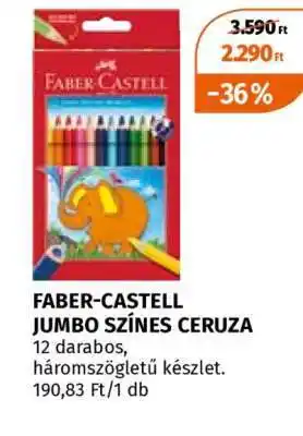 FABER-CASTELL JUMBO SZÍNES CERUZA