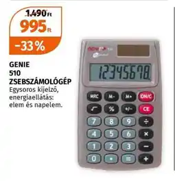 Müller GENIE 510 ZSEBSZÁMOLÓGÉP ajánlat