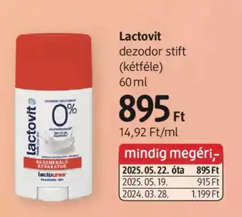 DM Lactovit dezodor stift ajánlat