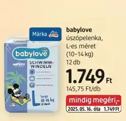 DM babylove úszópelenka, L-es méret (10-14 kg) ajánlat