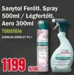 FullDiszkont Sanytol Ferőtl. Spray / Légfertőtl. Aero ajánlat