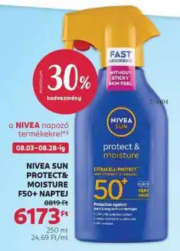 Rossmann NIVEA SUN PROTECT&MOISTURE F50+ NAPTEJ ajánlat