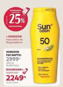 Rossmann SUNOZON F50 NAPTEJ ajánlat