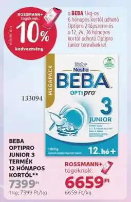 Rossmann BEBA OPTIPRO JUNIOR 3 ajánlat
