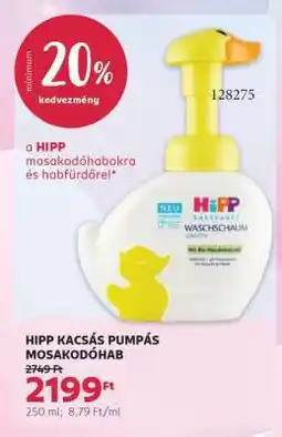 Rossmann HIPP KACSÁS PUMPÁS MOSAKODÓHAB ajánlat