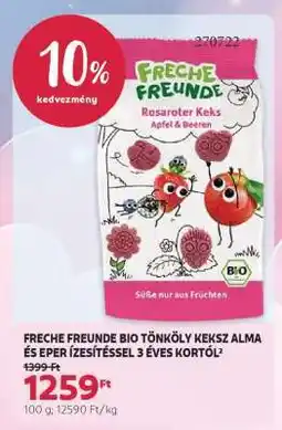 Rossmann FRECHE FREUNDE BIO TÖNKÖLY KEKSZ ALMA ÉS EPER ÍZESÍTÉSSEL 3 ÉVES KORTÓL ajánlat