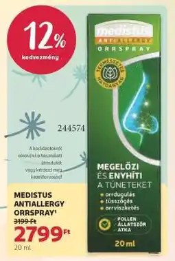 Rossmann MEDISTUS ANTIALLERGY ORRSPRAY ajánlat
