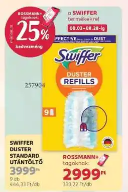 Rossmann SWIFFER DUSTER STANDARD UTÁNTÖLTŐ ajánlat
