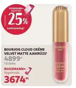 Rossmann BOURJOIS CLOUD CRÉME VELVET MATTE AJAKRÚZS ajánlat