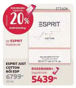 Rossmann ESPRIT JUST COTTON NŐI EDP ajánlat