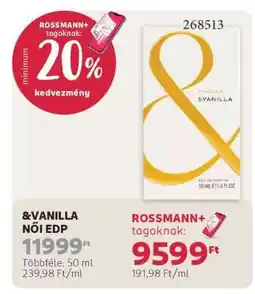 Rossmann VANILLA NŐI EDP ajánlat