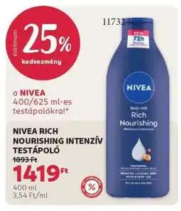 Rossmann NIVEA RICH NOURISHING INTENZÍV TESTÁPOLÓ ajánlat