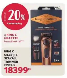 Rossmann KING C GILLETTE SZAKÁLL TRIMMER ajánlat