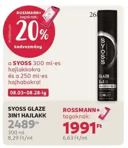 Rossmann SYOSS GLAZE 3IN1 HAJLAKK ajánlat