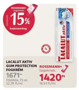 Rossmann LACALUT AKTIV GUM PROTECTION FOGKRÉM ajánlat