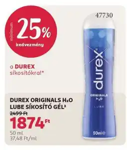 Rossmann DUREX ORIGINALS H₂O LUBE SÍKOSÍTÓ GÉL ajánlat
