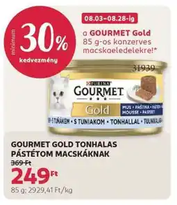 Rossmann GOURMET Gold TONHALAS PÁSTÉTOM MACSKÁKNAK ajánlat