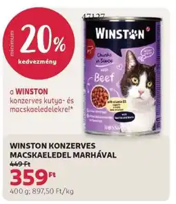 Rossmann WINSTON KONZERVES MACSKAELEDEL MARHÁVAL ajánlat