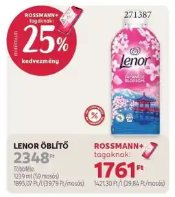 Rossmann LENOR Öblítő ajánlat