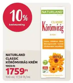 Rossmann NATURLAND CLASSIC KÖRÖMVIRÁG KRÉM ajánlat
