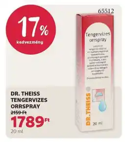 Rossmann DR. THEISS TENGERVIZES ORRSPRAY ajánlat