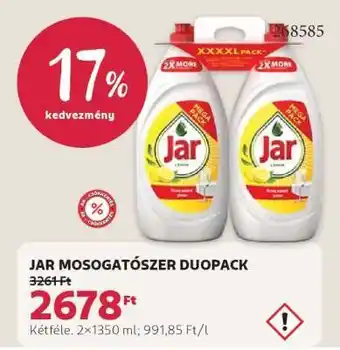 Rossmann JAR Mosogatószer Duopack ajánlat