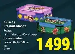 Lidl Kulacs / uzsonnásdoboz ajánlat