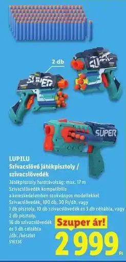 Lidl LUPILU Szivacslövő játékpisztoly / szivacslövedék ajánlat