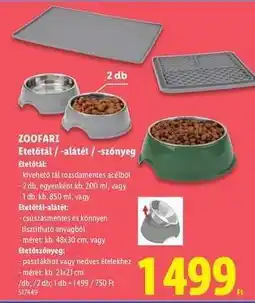 Lidl zoofari Etetőtál / alátét / szőnyeg ajánlat