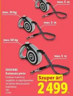 Lidl ZOOFARI Automata póráz ajánlat