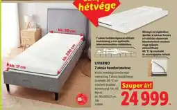 Lidl Livarno 7 zónás komfortmatrac ajánlat