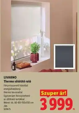 Lidl LIVARNO Thermo sötétítő roló ajánlat