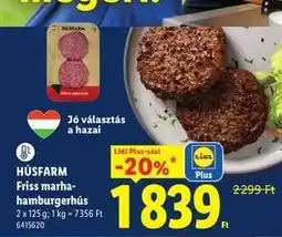 Lidl HÚSFARM Friss marha hamburgerhús ajánlat