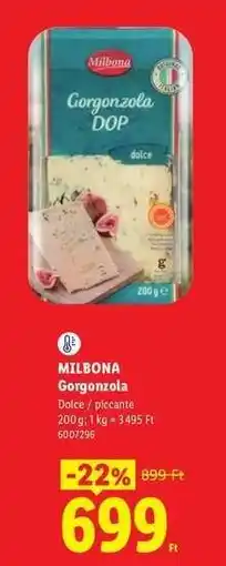 Lidl MILBONA Gorgonzola ajánlat