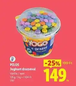 Lidl PILOS Joghurt drazséval ajánlat