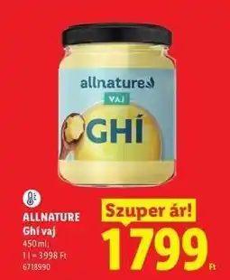 Lidl ALLNATURE GHÍ VAJ ajánlat