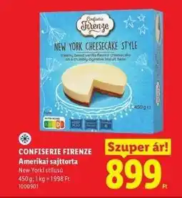Lidl CONFISERIE FIRENZE Amerikai sajttorta ajánlat