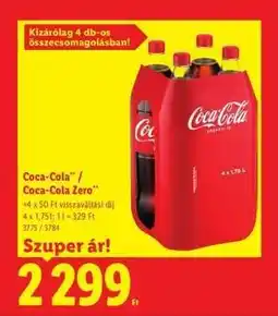 Lidl Coca-Cola / Coca-Cola Zero ajánlat