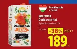 Lidl Solevita Őszibarack ital ajánlat