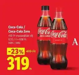 Lidl Coca Cola / Coca Cola Zero ajánlat