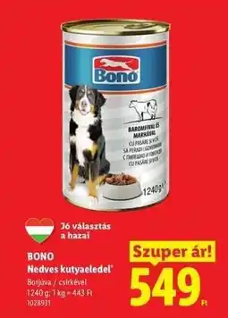 Lidl BONO Nedves kutyaeledel ajánlat