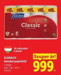 Lidl FLORALYS Konyhai papírtörlő ajánlat