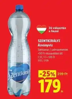 Lidl SZENTKIRÁLYI Ásványvíz ajánlat