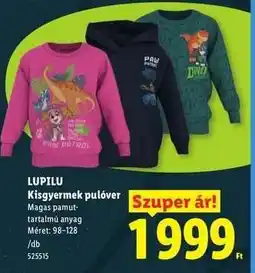 Lidl LUPILU Kisgyermek pulóver ajánlat