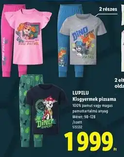 Lidl Lupilu Kisgyermek pizsama ajánlat